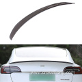 carbon fiber P-shaped rear spoiler tail lip rod